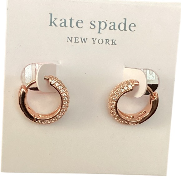 Kate Spade Rose Gold Hoop Earrings - Picture 3 of 8